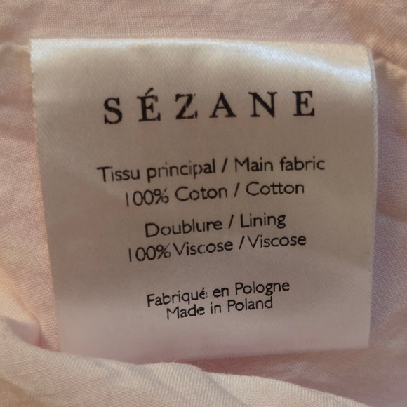 Sézane Juliette Pink Candy Stripe Tie-Strap Midi Dress, 100% Cotton, Sz FR36 US4 - Picture 12 of 14